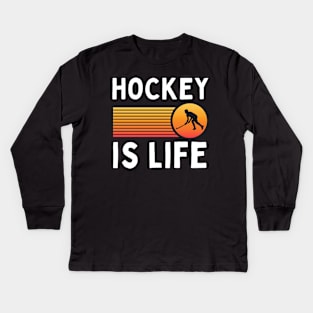 Field Hockey Kids Long Sleeve T-Shirt